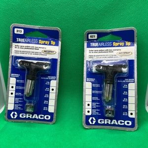 Graco paint sprayer accessories and spray tips, 2 brand new tips ,& the rest are